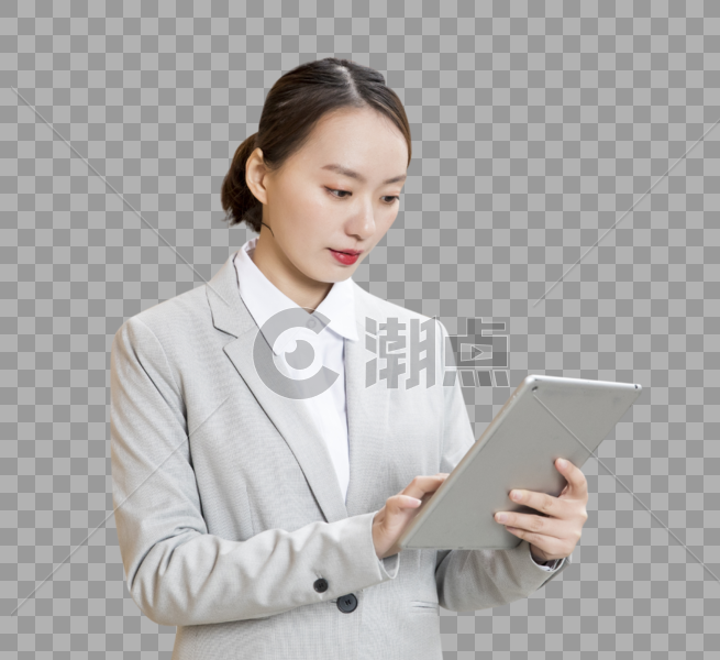 商务女性拿平板电脑图片素材免费下载