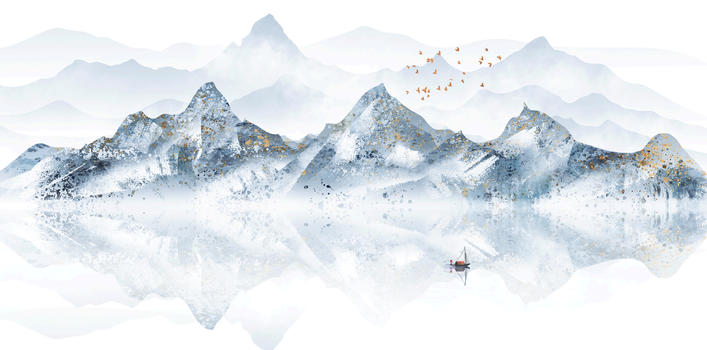 冬季雪景小寒大寒节气插画图片素材免费下载