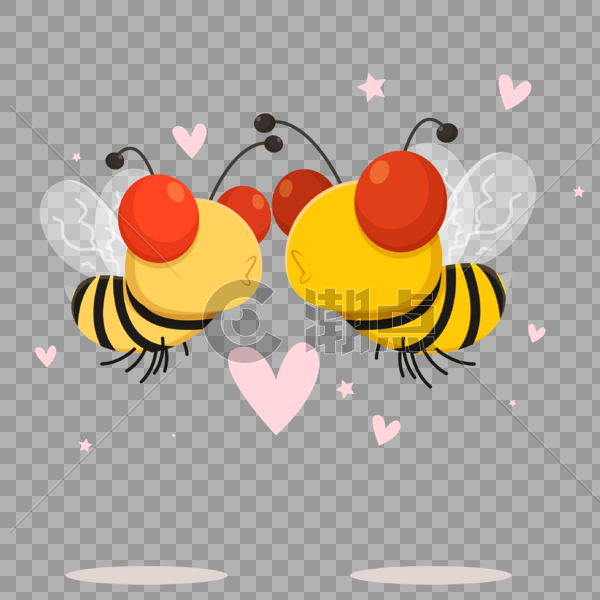 爱意满满的小蜜蜂图片素材免费下载