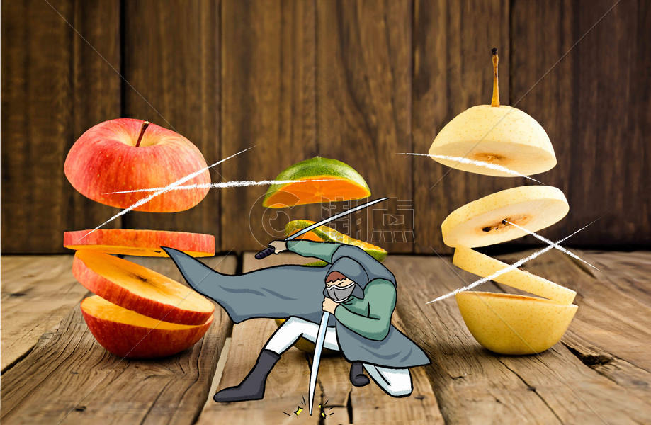 创意水果忍者图片素材免费下载