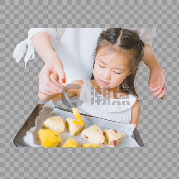 温馨家庭母女手工烘焙图片素材免费下载