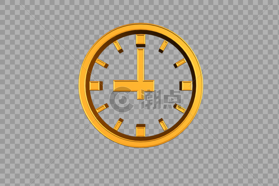 C4D9点钟图标图片素材免费下载