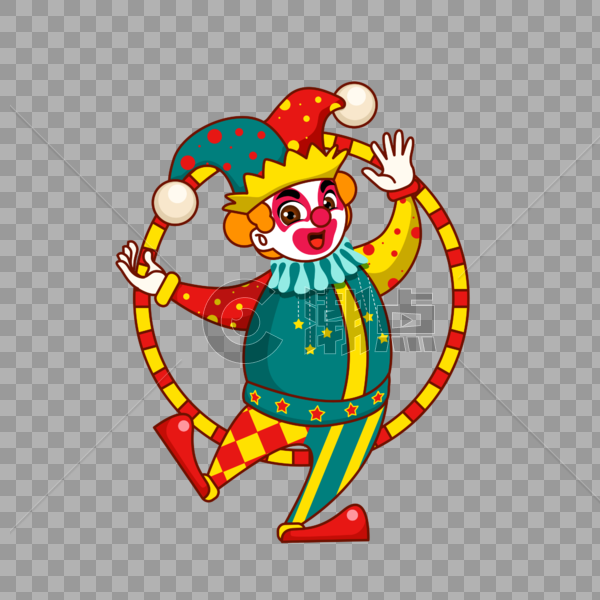 小丑呼啦圈图片素材免费下载