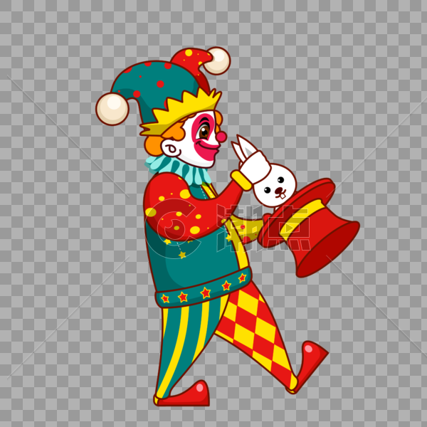 小丑变魔术图片素材免费下载