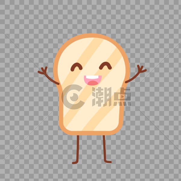小面包开心表情图片素材免费下载