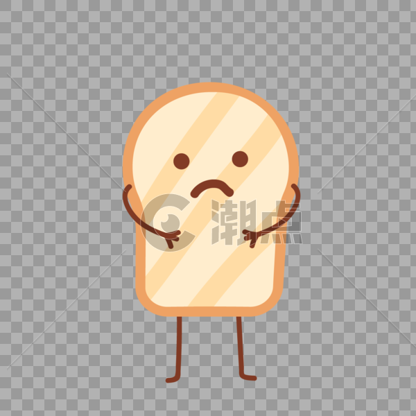 小面包伤心小表情图片素材免费下载