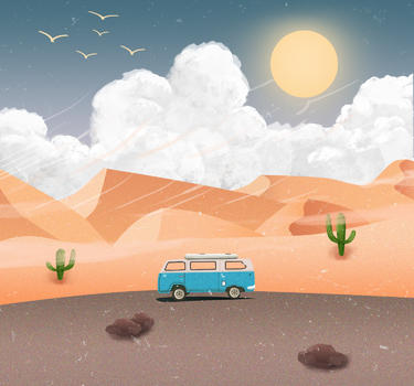 冬日沙漠旅行图片素材免费下载