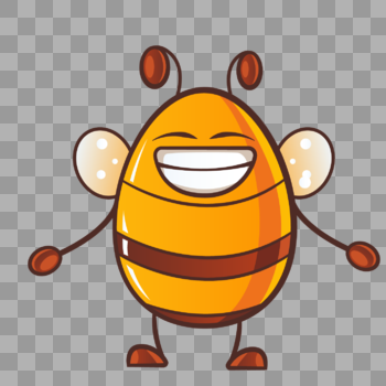 笑脸求抱抱的小蜜蜂图片素材免费下载