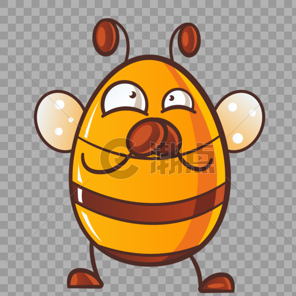 捂嘴偷笑的小蜜蜂图片素材免费下载