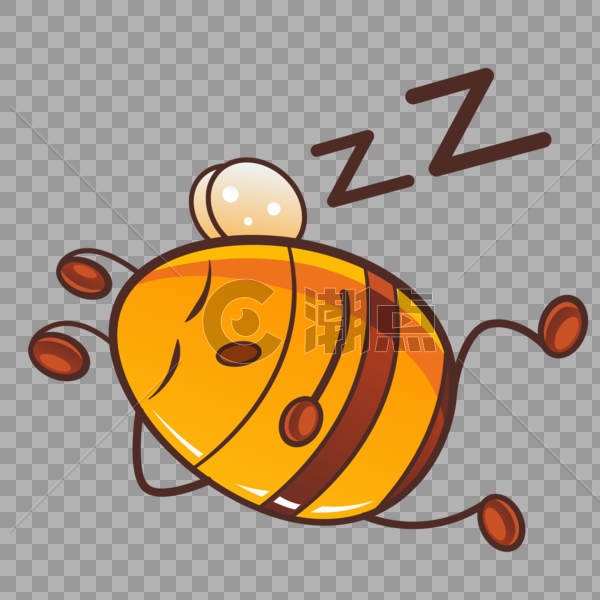 睡觉的小蜜蜂图片素材免费下载