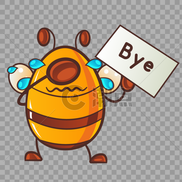 不舍说再见的小蜜蜂图片素材免费下载