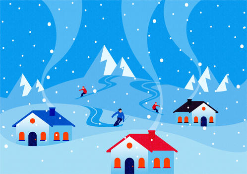 唯美冬季滑雪活动图片素材免费下载