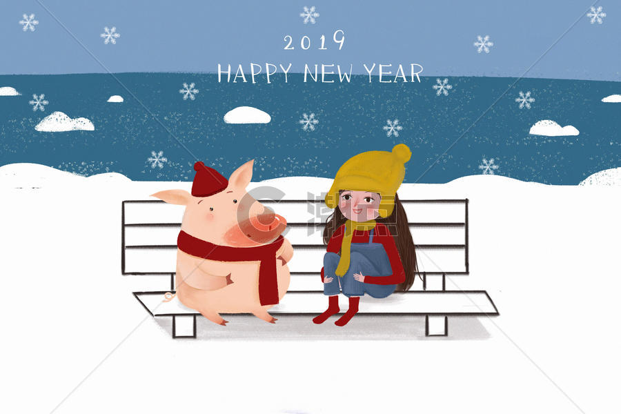 猪年插画图片素材免费下载