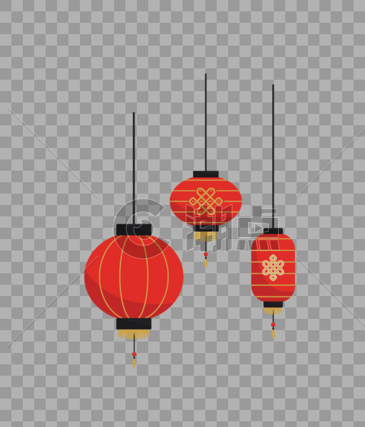 红色新年灯笼设计图片素材免费下载