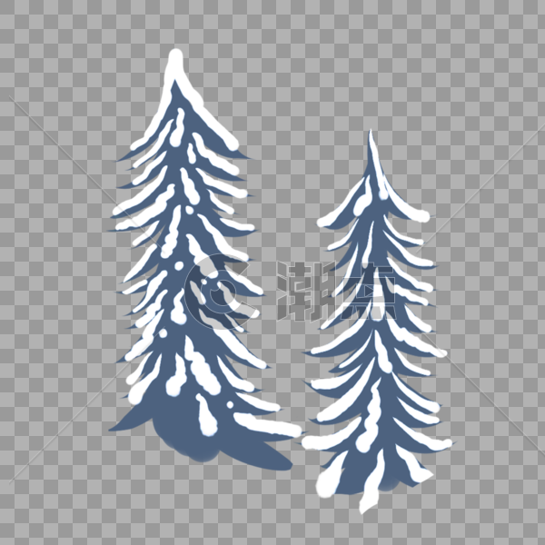 松树上的雪图片素材免费下载