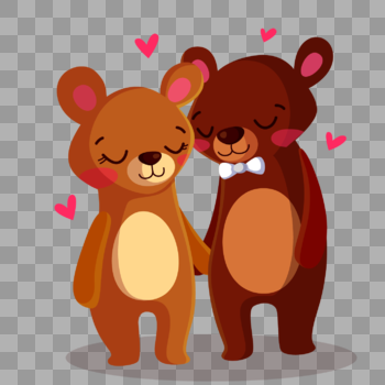 可爱创意小熊过情人节图片素材免费下载