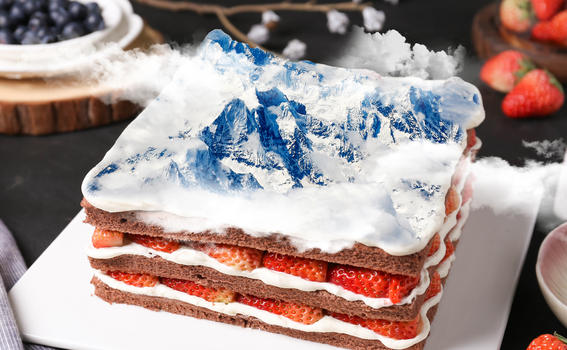 雪山蛋糕图片素材免费下载