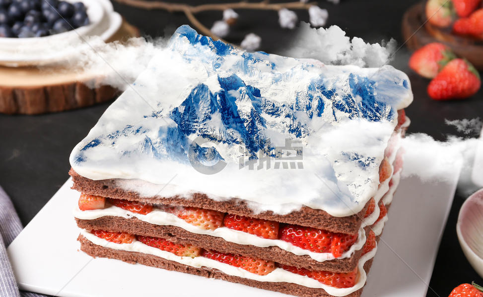 雪山蛋糕图片素材免费下载