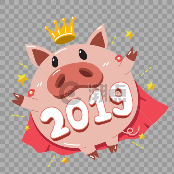 可爱小猪2019年快乐图片素材免费下载