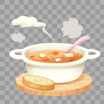 创意手绘美味汤水图片素材免费下载