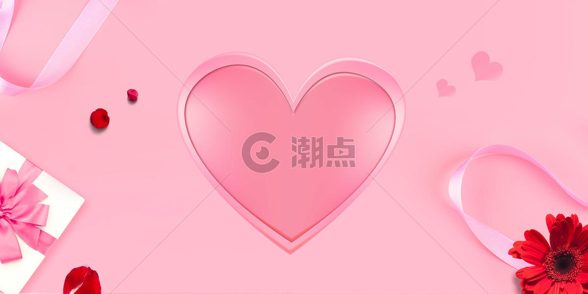 情人节甜蜜粉色图片素材免费下载