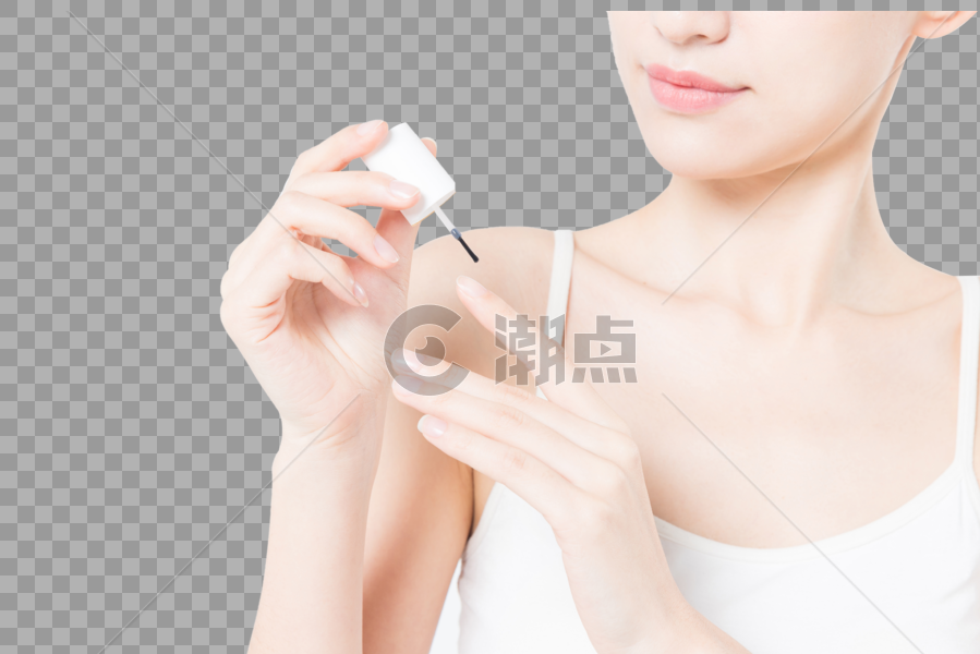 女性护肤涂护甲油特写图片素材免费下载