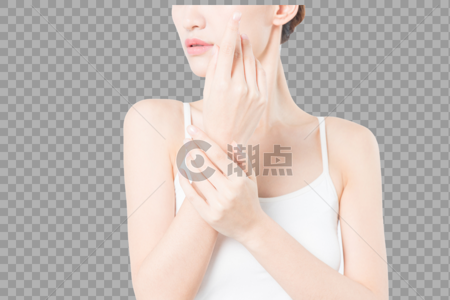 女性护肤手势特写图片素材免费下载