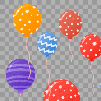 五颜六色气球图片素材免费下载