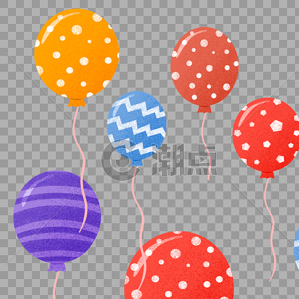 五颜六色气球图片素材免费下载