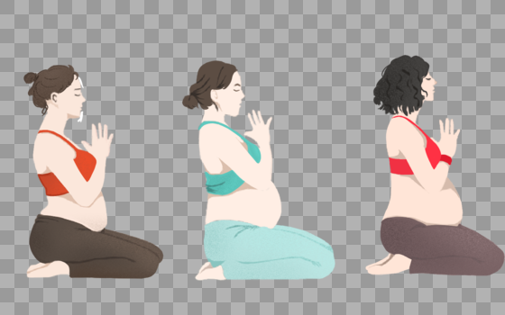 孕妇瑜伽图片素材免费下载