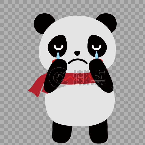 伤心流泪的小熊猫图片素材免费下载