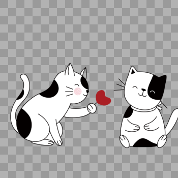 情人节表爱意可爱的小猫咪图片素材免费下载