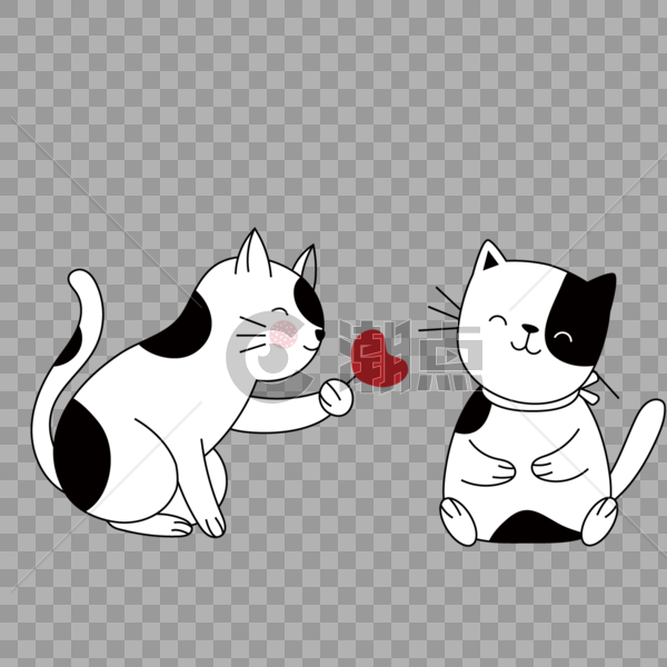 情人节表爱意可爱的小猫咪图片素材免费下载