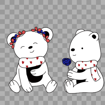 情人节表爱意可爱的小熊图片素材免费下载