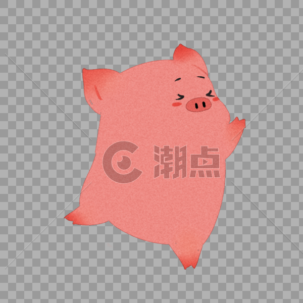 跳舞的猪形象图片素材免费下载