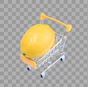 购物车里的柠檬图片素材免费下载