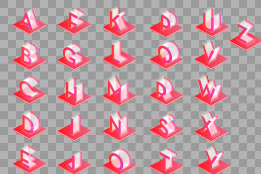 字母25D字体图片素材免费下载