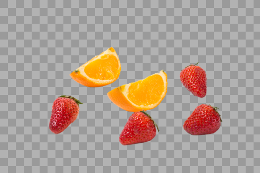 草莓橙子图片素材免费下载