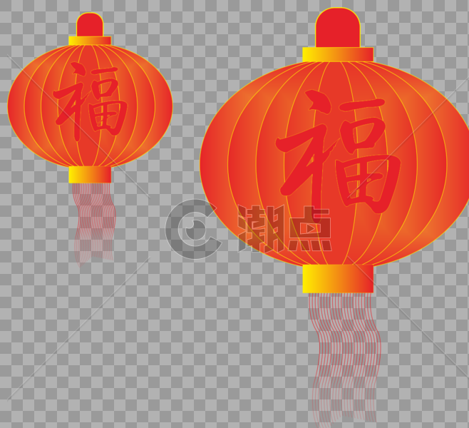 春节装饰红色灯笼图片素材免费下载