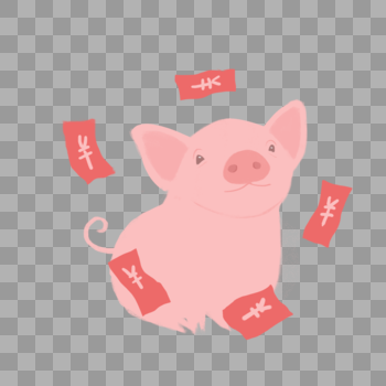 富有的猪形象图片素材免费下载