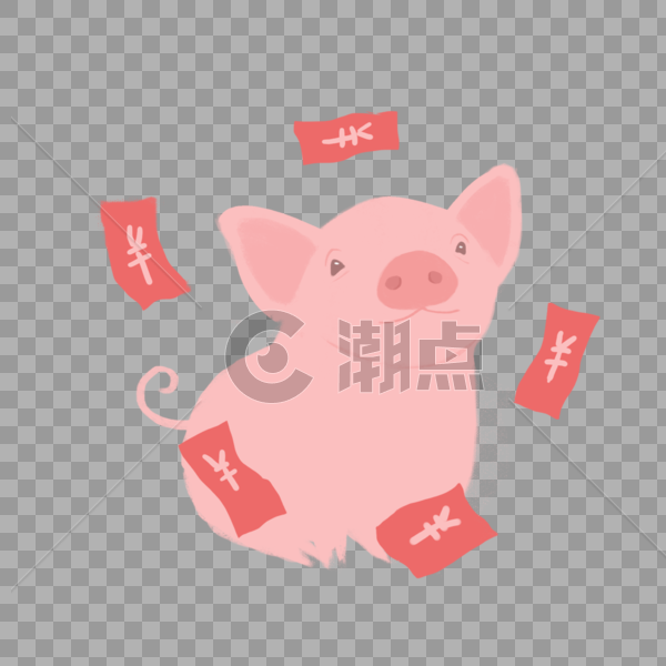 富有的猪形象图片素材免费下载