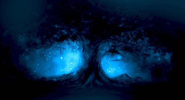 抽象梦幻森林场景图片素材免费下载