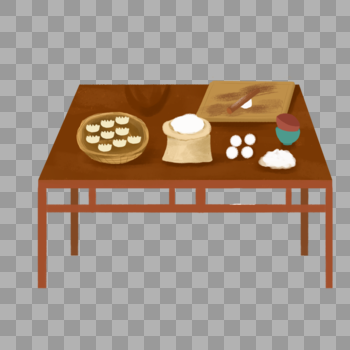 桌子上的饺子图片素材免费下载
