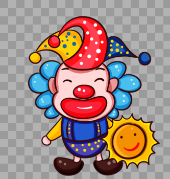 微笑小丑表情图片素材免费下载