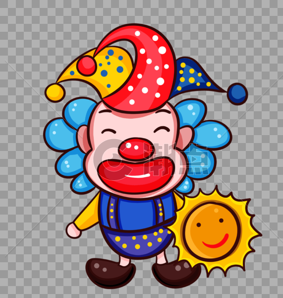微笑小丑表情图片素材免费下载