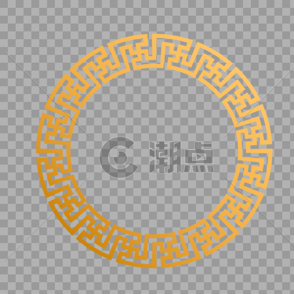 圆形中国古风装饰图片素材免费下载