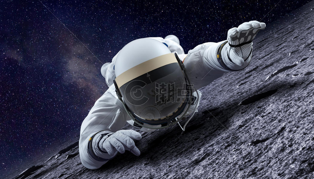 太空宇航员攀爬图片素材免费下载