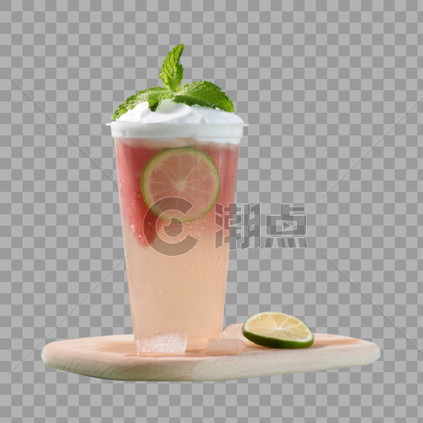 夏日清凉饮料西瓜柠檬果汁图片素材免费下载