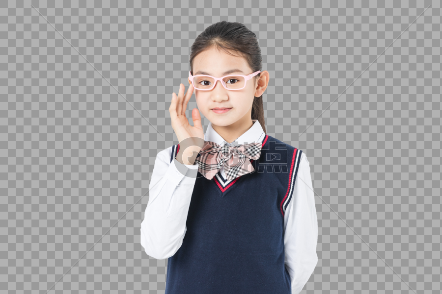 视力保护小学女生图片素材免费下载