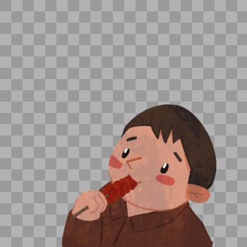 吃糖葫芦的男孩图片素材免费下载